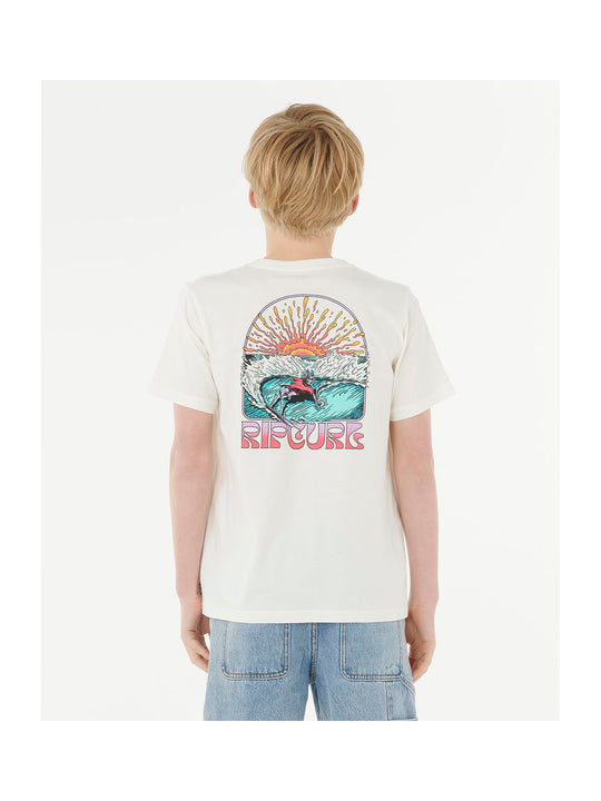 Koszulka RIP CURL GRATEFUL SHRED TEE - BOY beżowa
