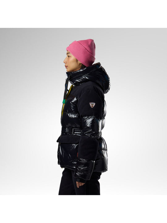 Kurtka narciarska damska ROSSIGNOL W Jcc Corduroy Down Ski Jacket czarna
