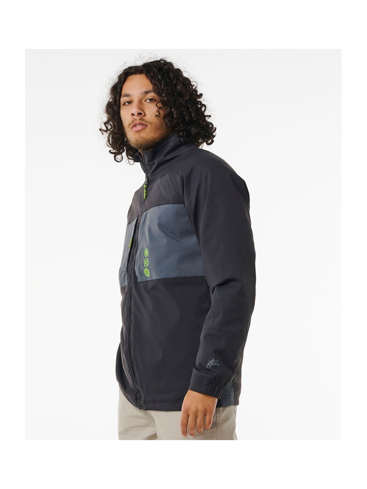 Kurtka męska z DWR RIP CURL Anti Series Archive Jacket czarny - Adventure Sports