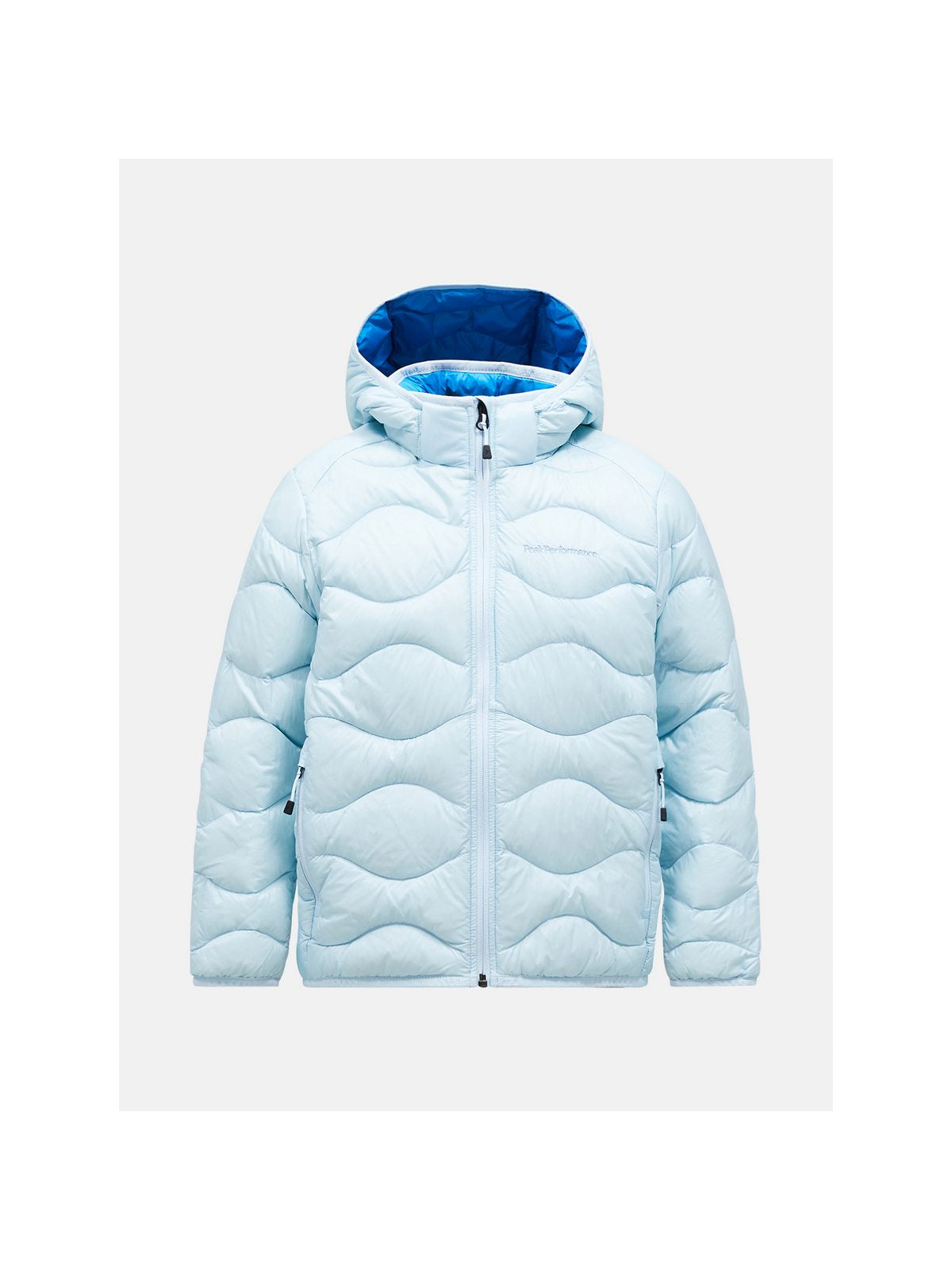 Kurtka puchowa dziecięca PEAK PERFORMANCE Helium Down Hood Jacket Junior niebieski - Adventure Sports