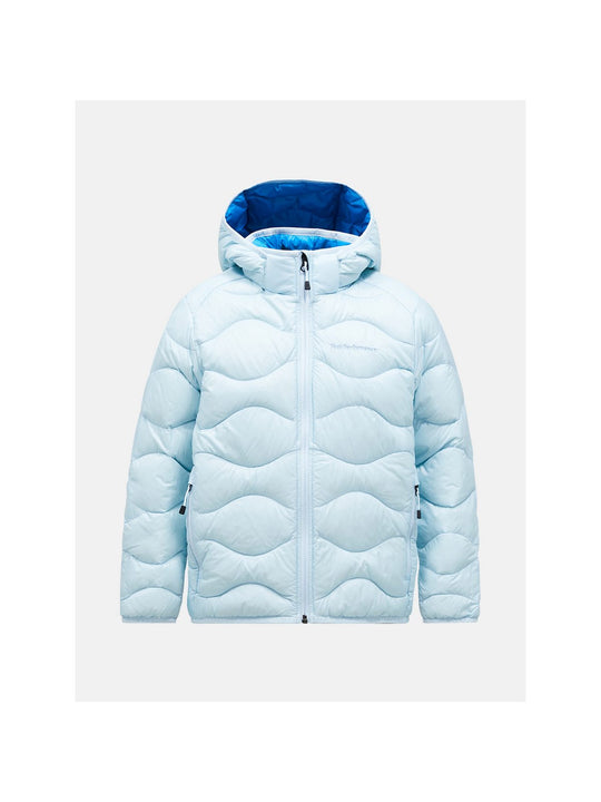 Kurtka puchowa dziecięca PEAK PERFORMANCE Helium Down Hood Jacket Junior niebieski - Adventure Sports
