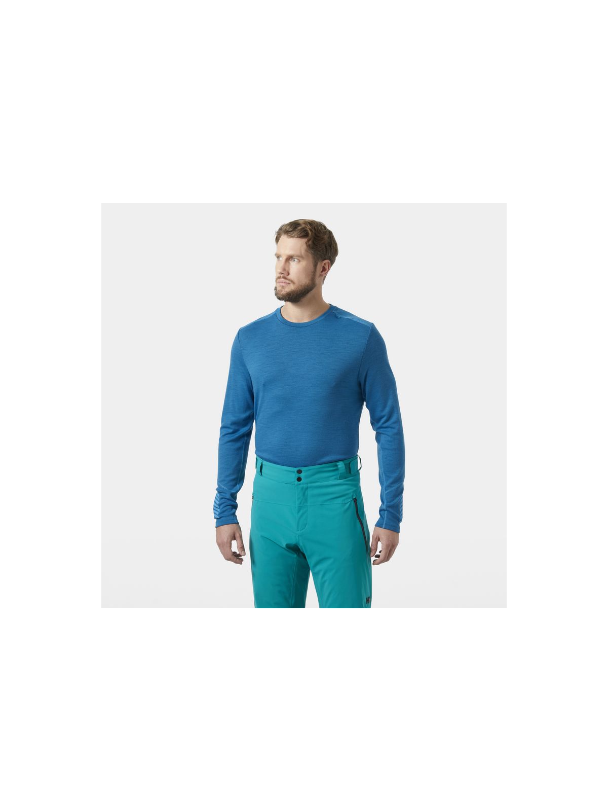 Koszulka męska HELLY HANSEN Lifa Merino Midweight Crew  kolor niebieski