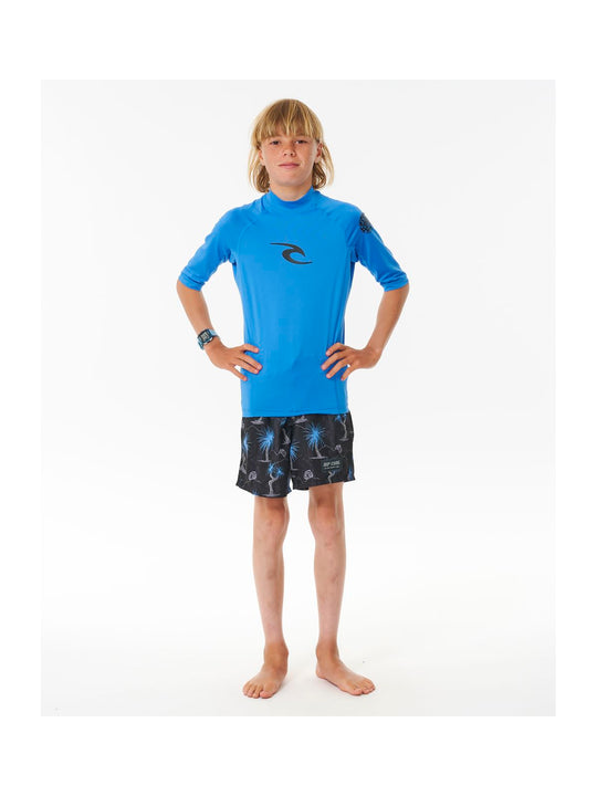 Koszulka do pływania chłopięca RIP CURL Brand Wave Upf S/S Boy niebieska
