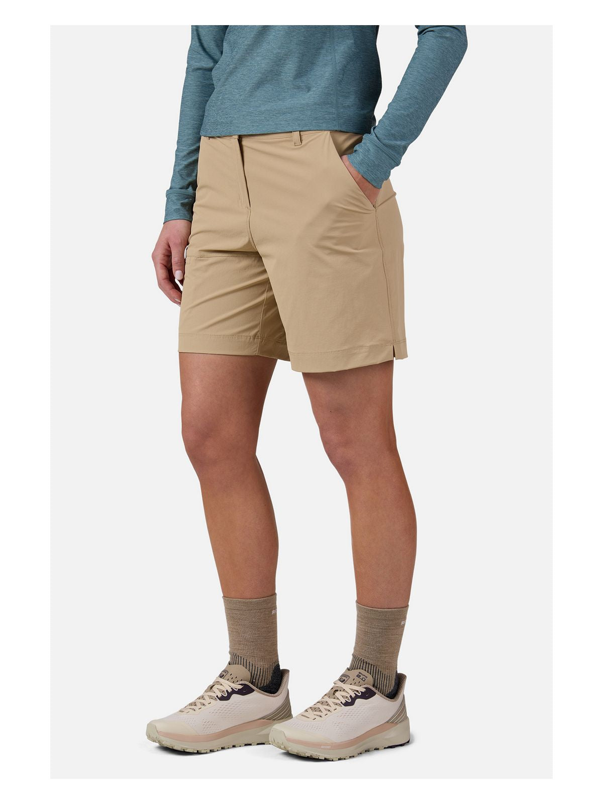 Szorty damskie ROSSIGNOL W Lycian Short 8’’ beżowy - Adventure Sports