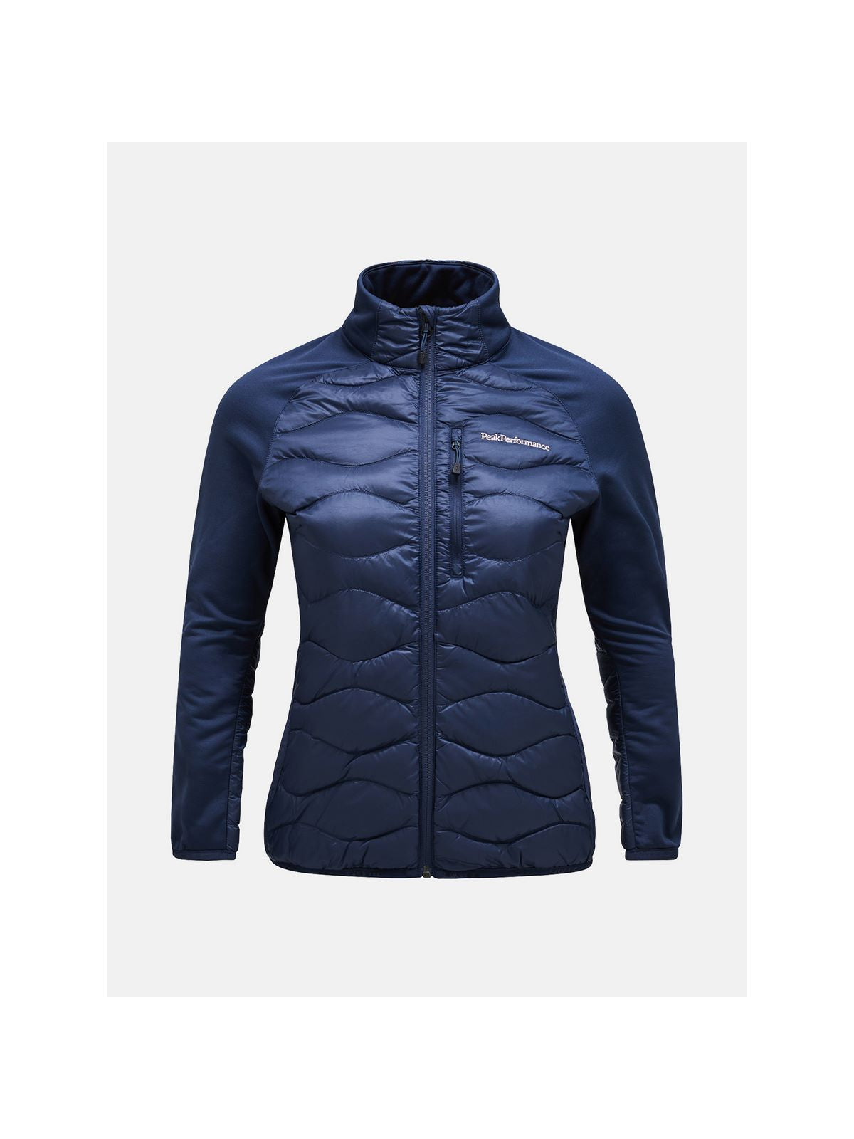 Kurtka puchowa damska Peak Performance W Helium Down Hybrid Jacket granatowa