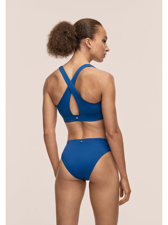 Stanik kąpielowy CASALL V-Neck Crossback Bikini Top kolor niebieski
