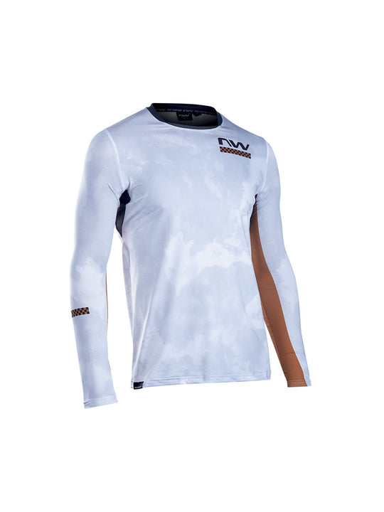 Koszulka rowerowa NORTHWAVE BOMB Jersey LS - biały/złoty - Adventure Sports
