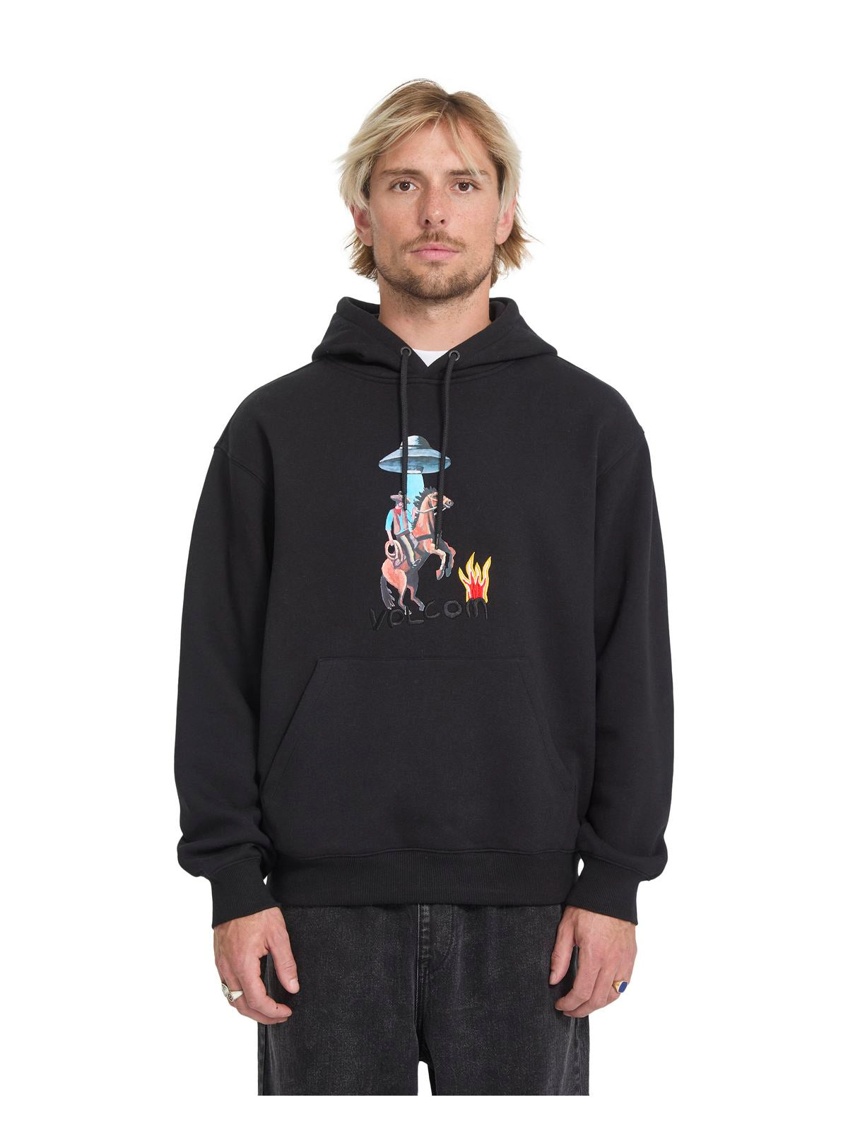 Bluza z kapturem VOLCOM Fa Mickey Mason Po 2 czarny