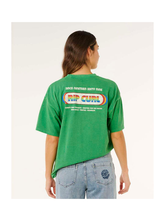 Koszulka damska RIP CURL Surf Revival Heritage Tee zielona
