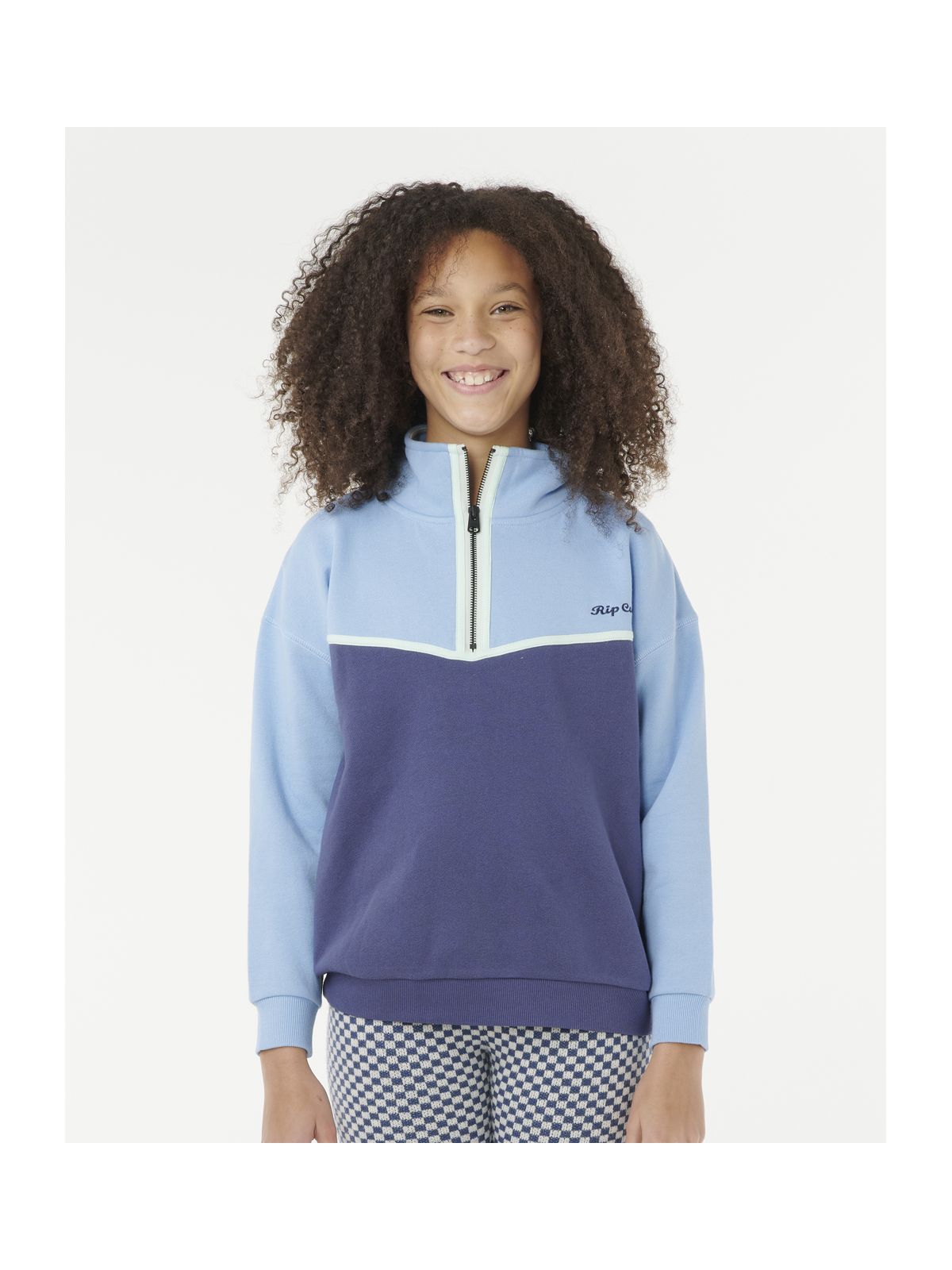 Bluza RIP CURL SUNSET SKIES 1/4 ZIP-GIRL niebieska