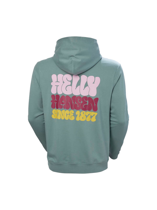 Bluza dresowa męska HELLY HANSEN Core Graphic Sweat Hoodie zielony - Adventure Sports
