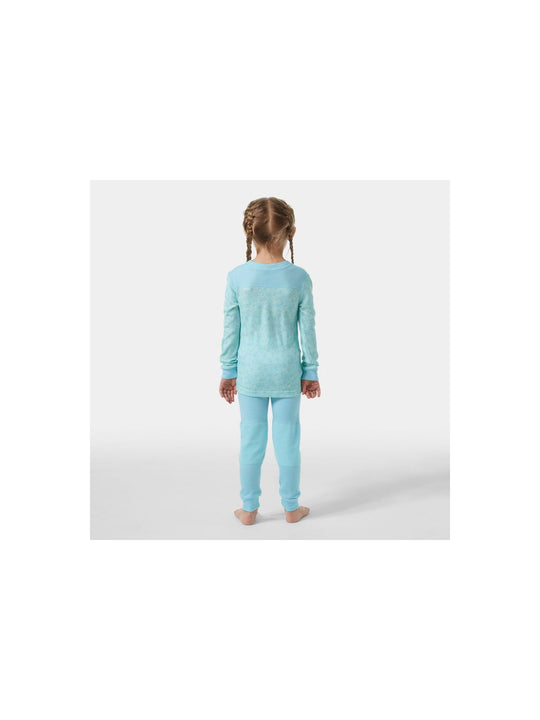 Bielizna dziecięca HELLY HANSEN K Graphic Lifa Merino Set kolor niebieski

