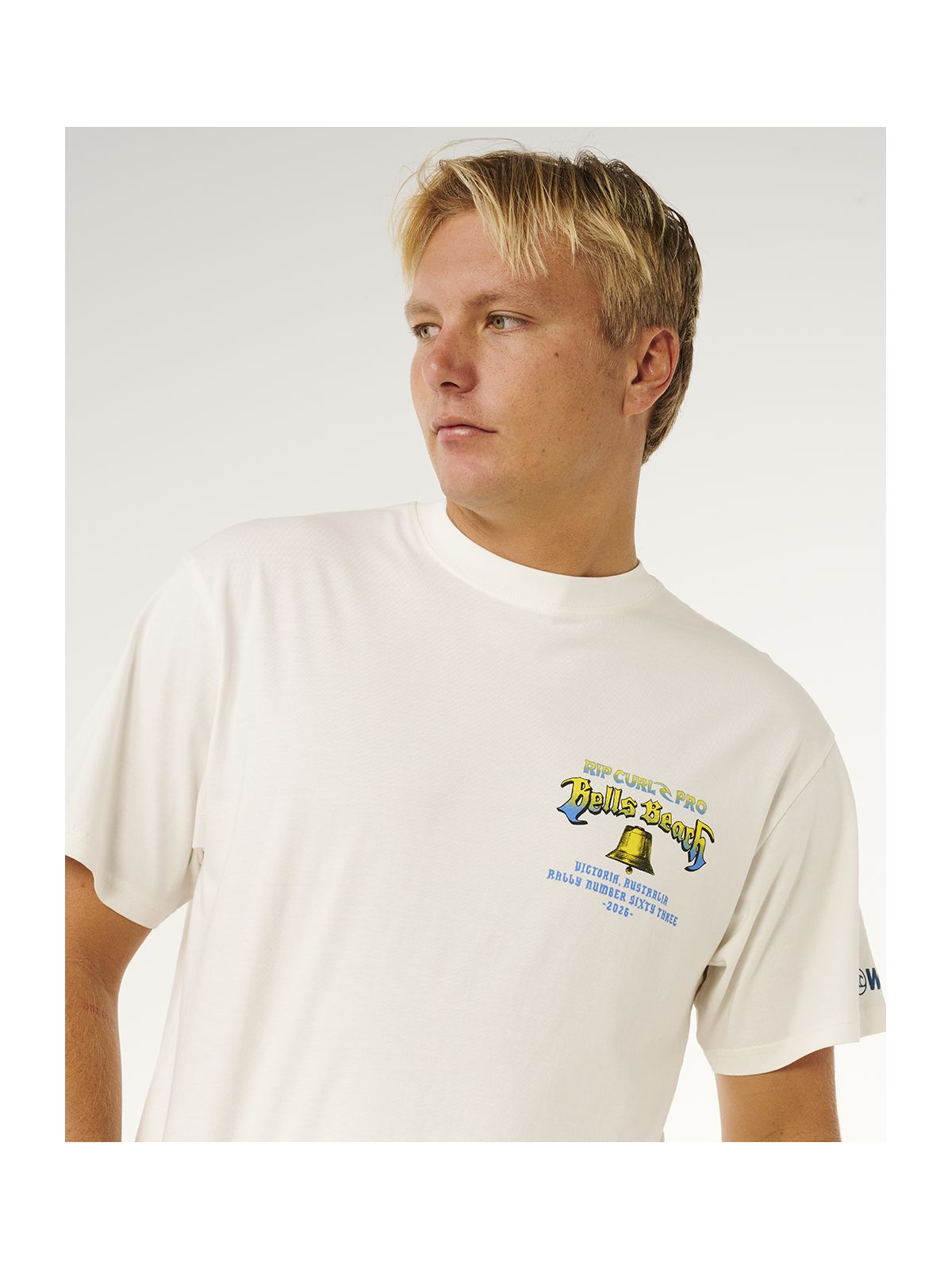 Koszulka męska RIP CURL Bells Pro 26 Bell Logo Tee biała