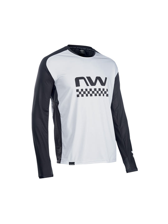 Koszulka rowerowa NORTHWAVE EDGE Jersey LS- szary/czarny - Adventure Sports
