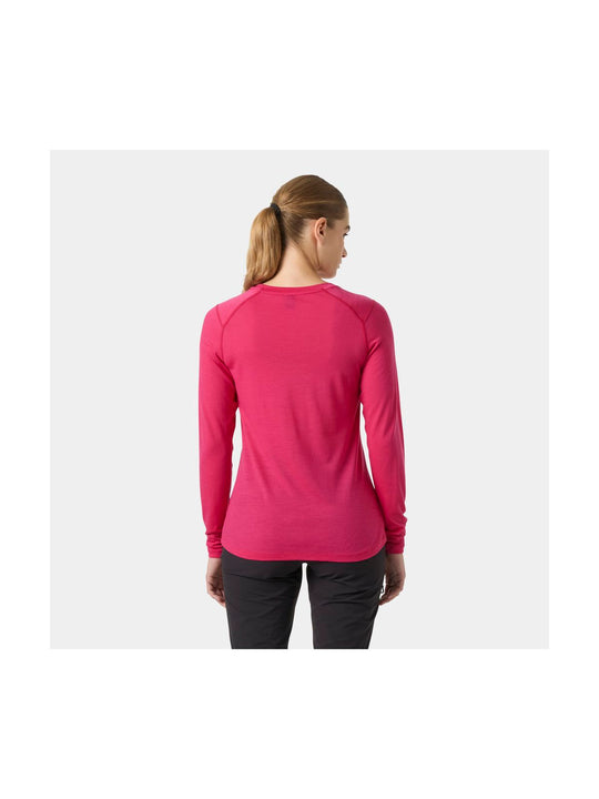Bielizna termiczna damska HELLY HANSEN W HH DURAWOOL CREW LS różowa
