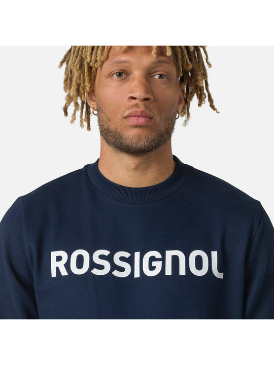 Bluza męska sportowa Rossignol LOGO SWEAT RN FL granatowy - Adventure Sports
