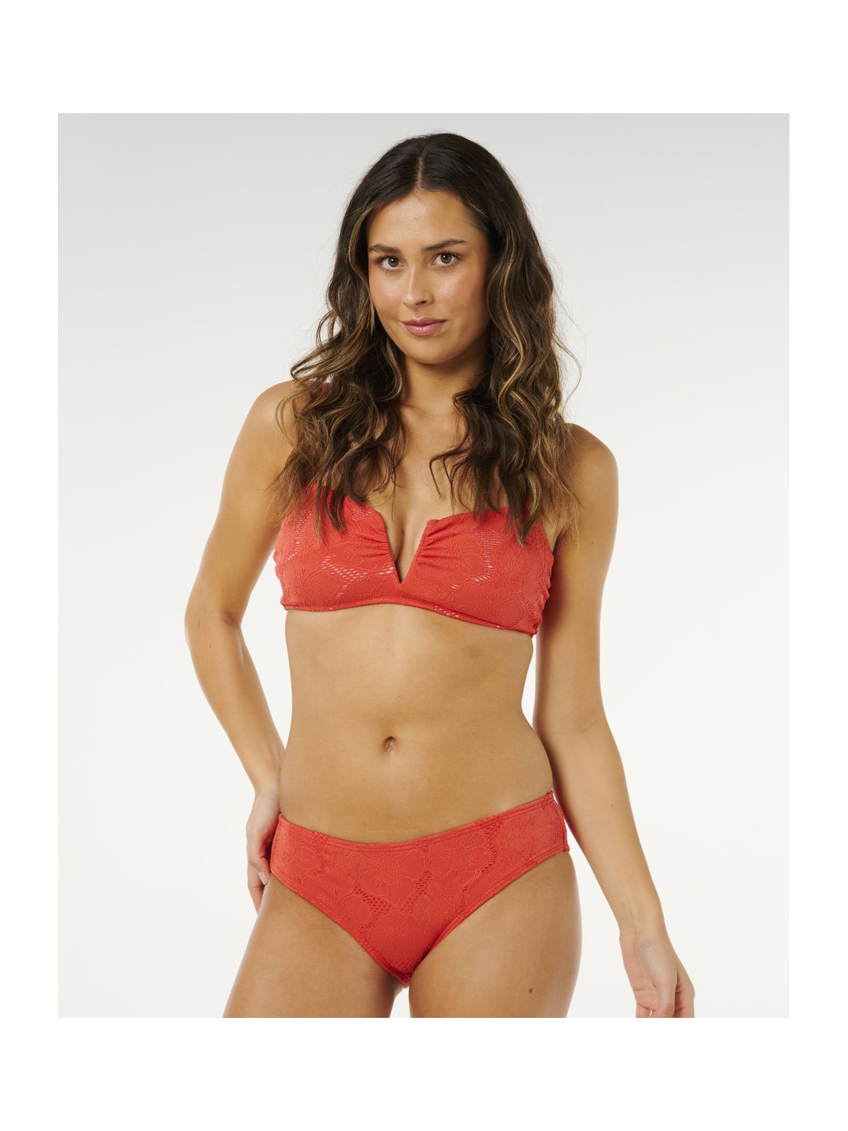 Dół bikini RIP CURL Oasis Full Pant czerwony