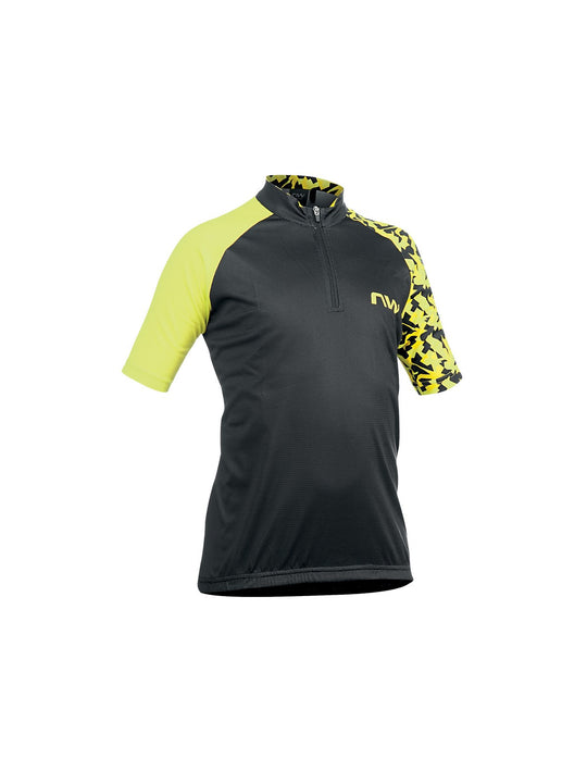 Koszulka rowerowa NORTHWAVE ORIGIN JUNIR Jersey - czarny/żółty - Adventure Sports
