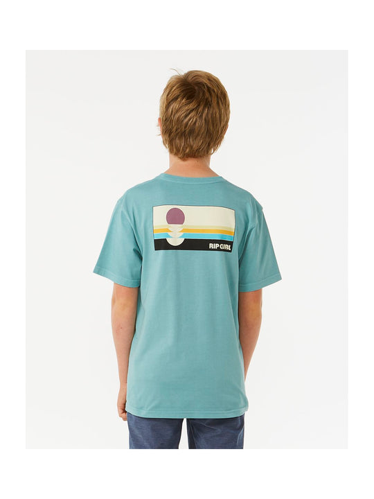 Koszulka RIP CURL Surf Revivial Peaking Tee Boy niebieski - Adventure Sports
