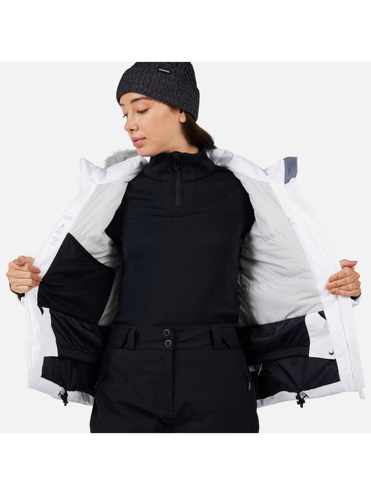 Kurtka narciarska damska ROSSIGNOL W STACI INSULATED JKT biała
