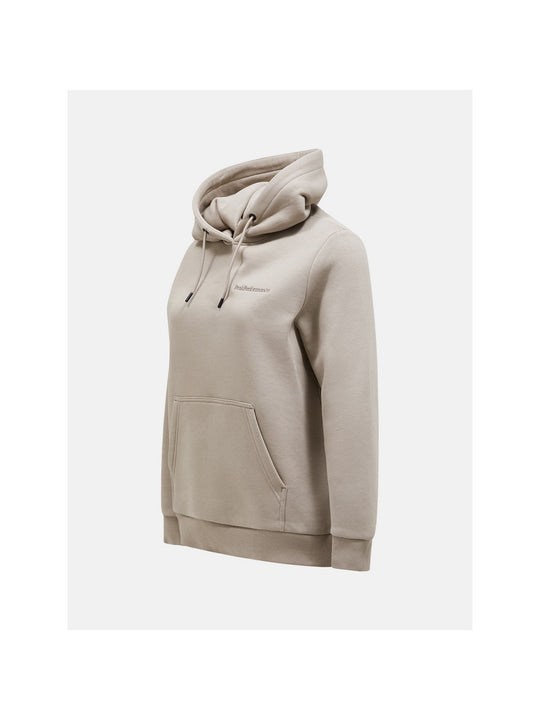 Bluza kangurka damska Peak Performance W Original Small Logo Hoo beżowy - Adventure Sports
