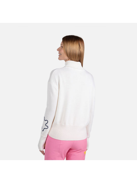 Sweter Rossignol W Jcc Roll Neck biały - Adventure Sports
