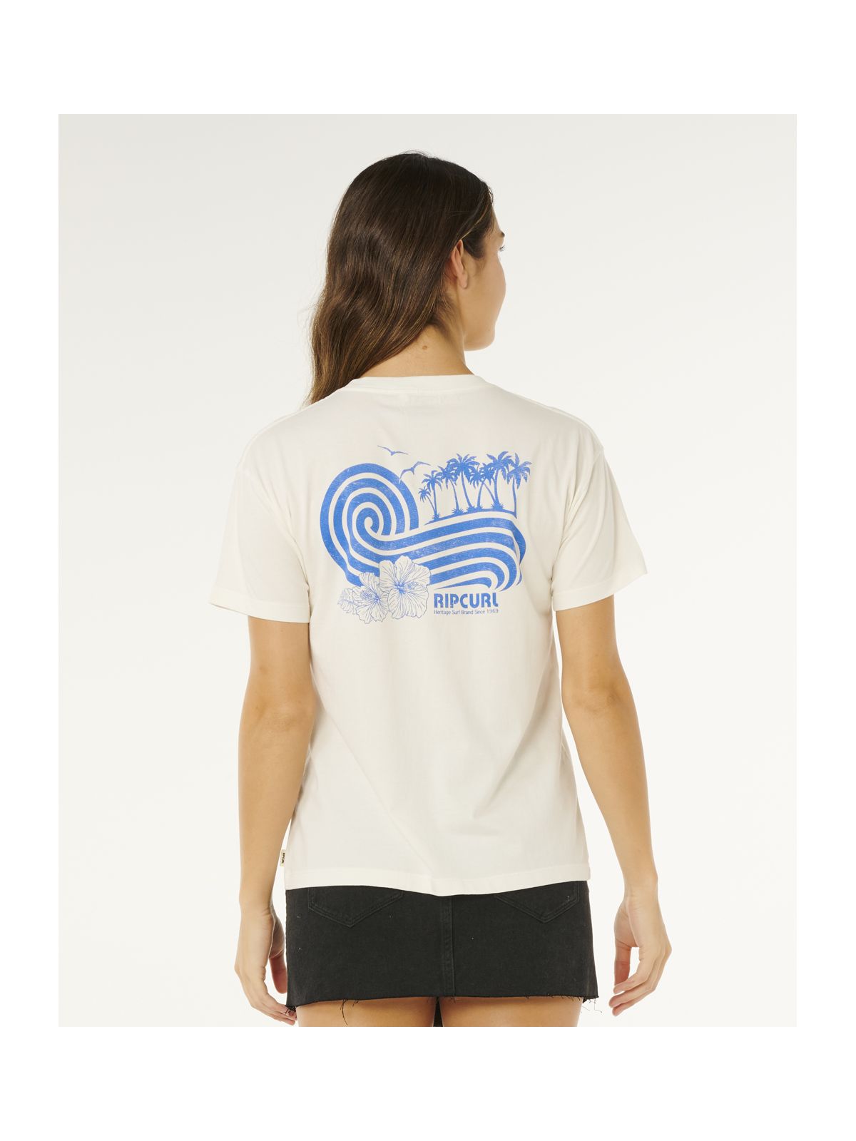 Koszulka damska RIP CURL Ocean Break Relaxed Tee beżowa