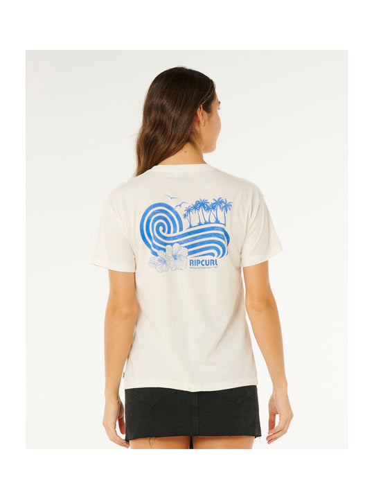 Koszulka damska RIP CURL Ocean Break Relaxed Tee beżowa
