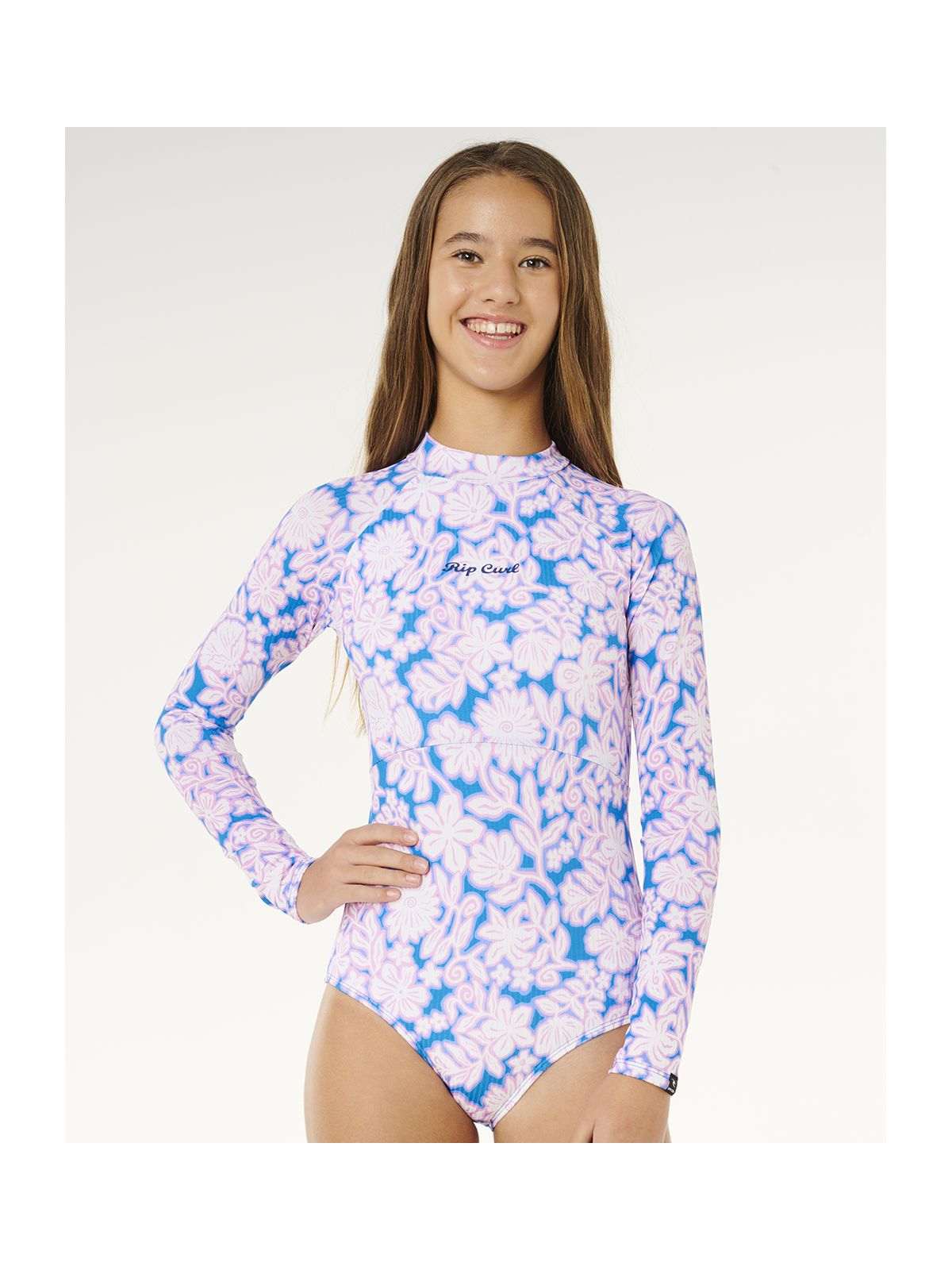 Kostium dziewczęcy RIP CURL Sunshine Upf Ls Surfsuit- Girl niebieski