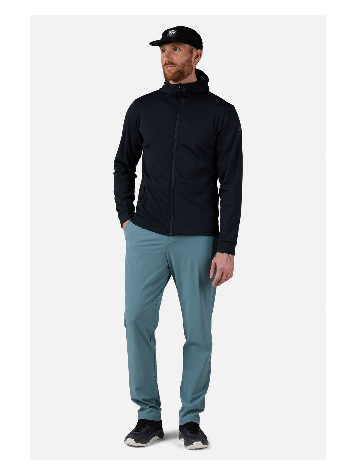 Bluza męska ROSSIGNOL Mid Layer Thin Fz czarna