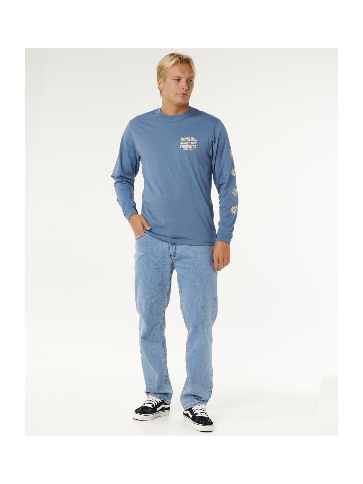Koszulka męska RIP CURL Pacific Rinse L/S Tee niebieska