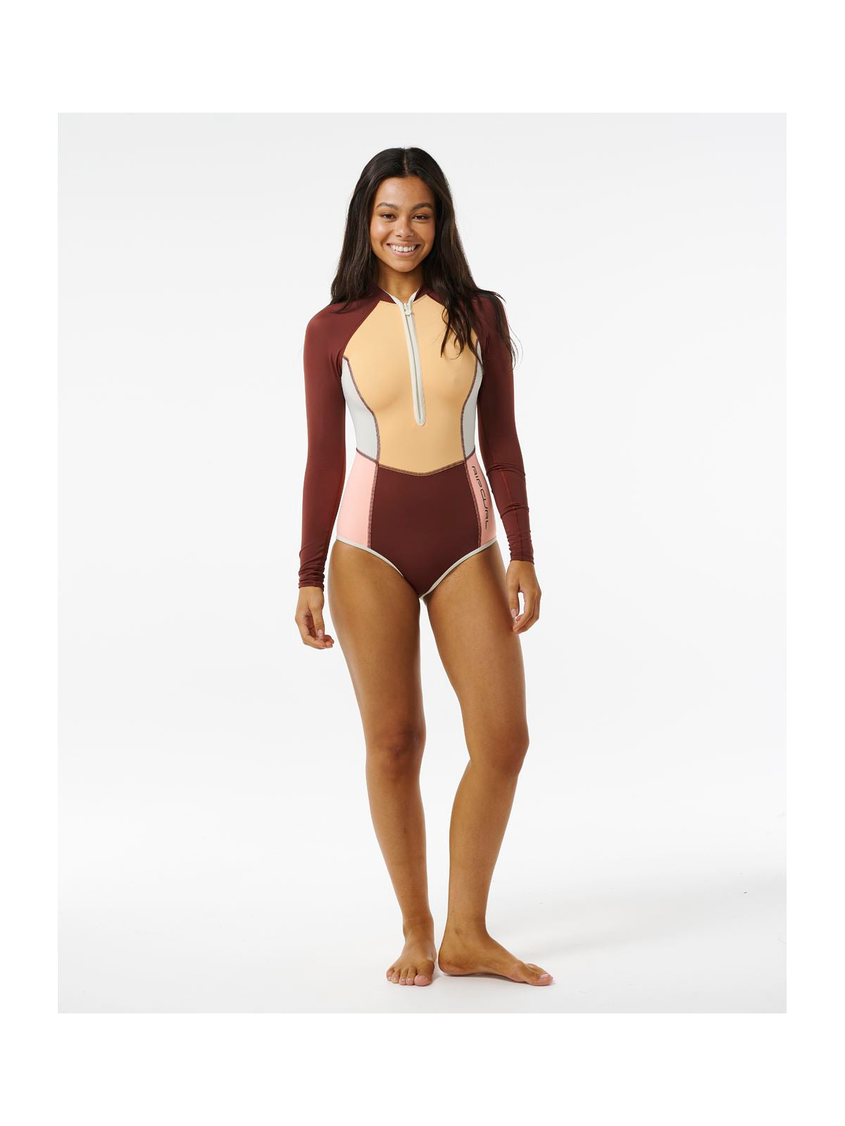 Lycra RIP CURL Block Party Upf 50 + Surfsuit brązowy - Adventure Sports