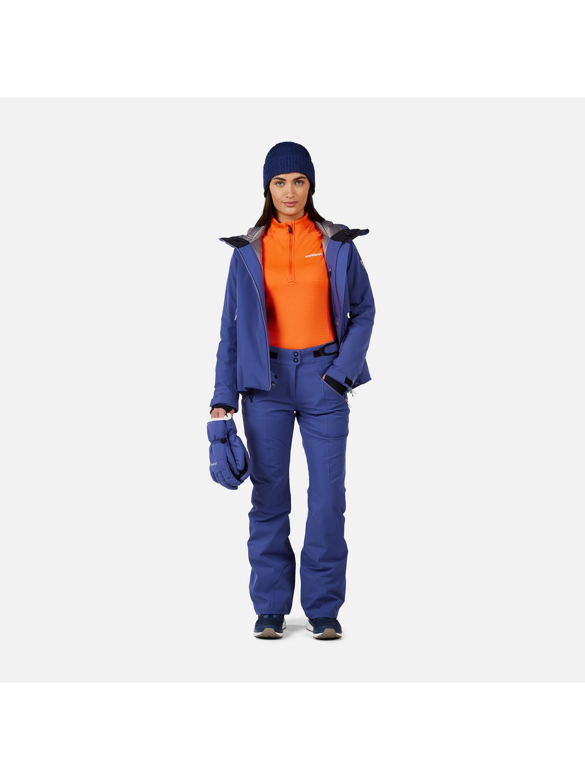 Bluza damska ROSSIGNOL W Blackside Mix HZ Fleece pomarańczowa