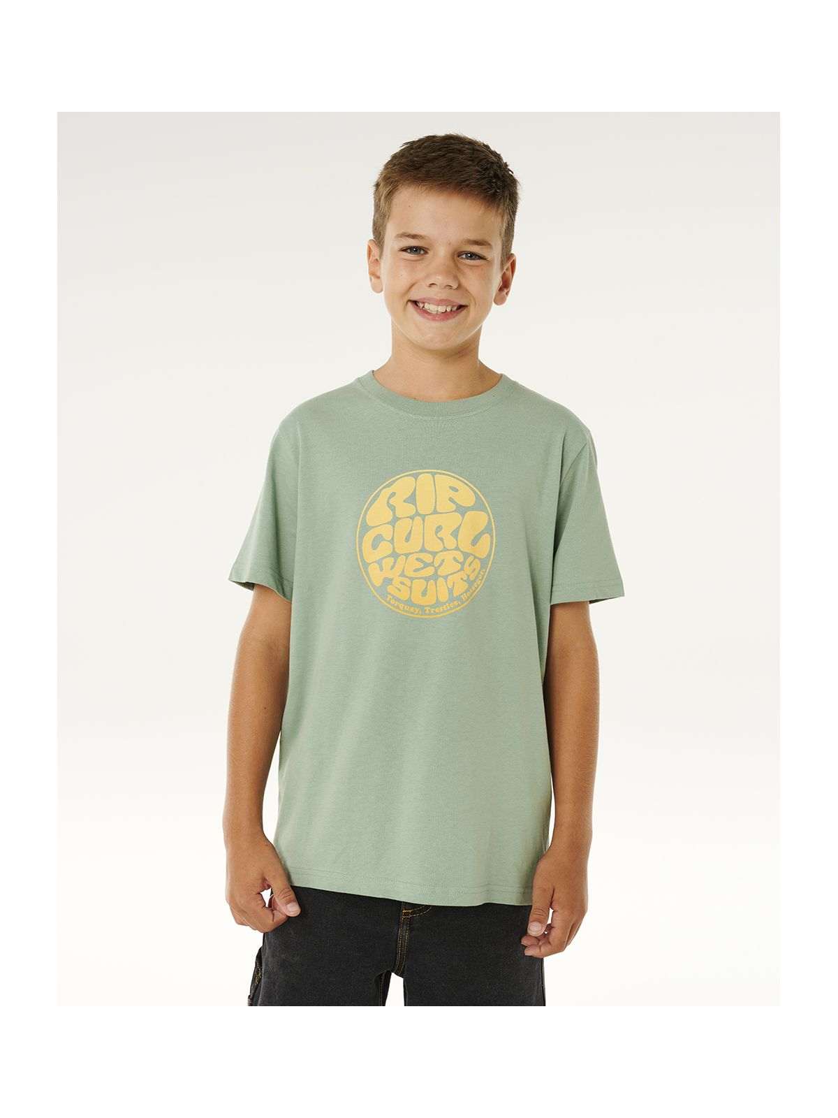 Koszulka chłopięca RIP CURL Wettie Passage Icon Tee-Boy zielona