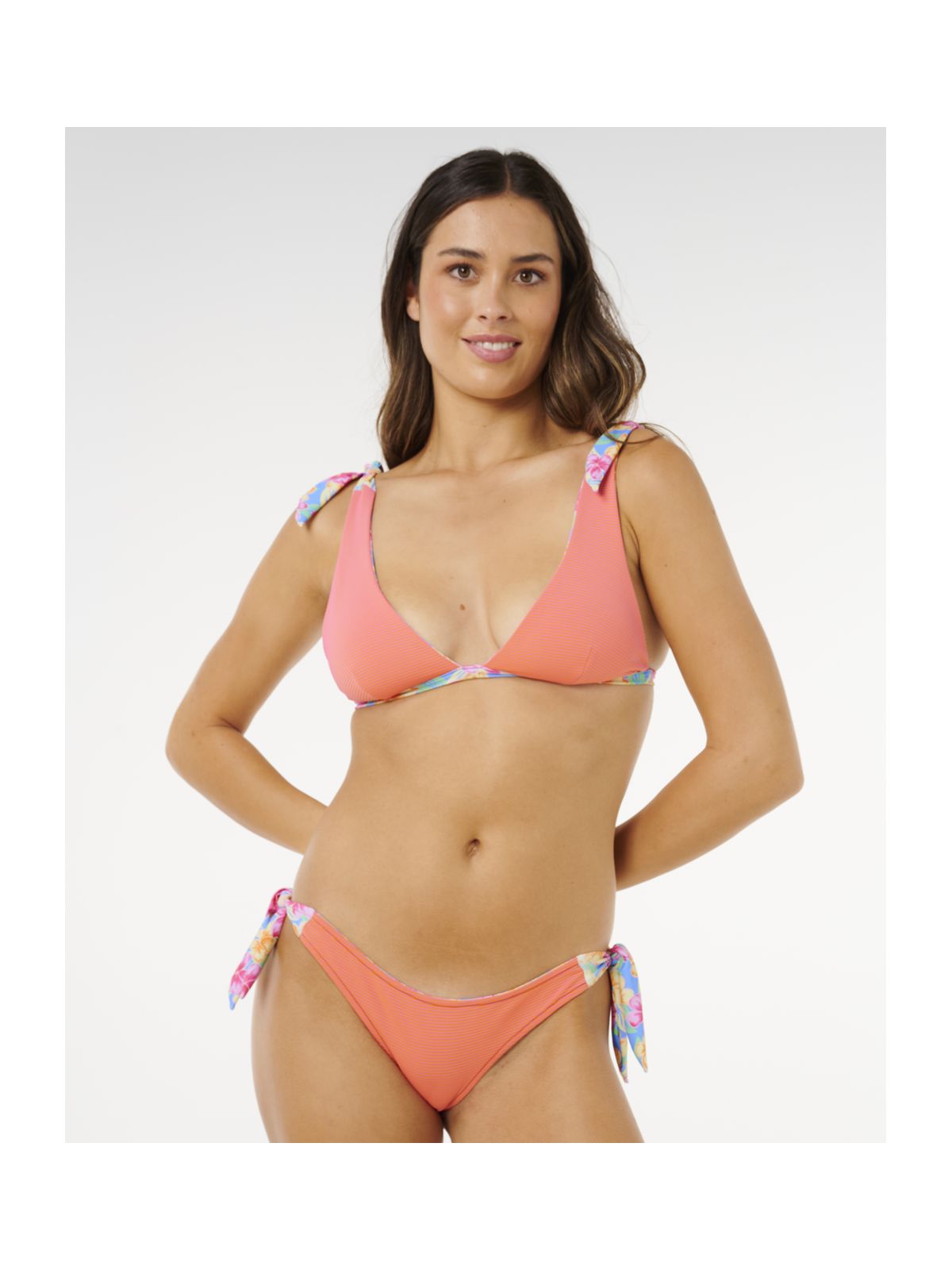 Dół bikini RIP CURL Malibu Cove Revo Cheekypant niebieski