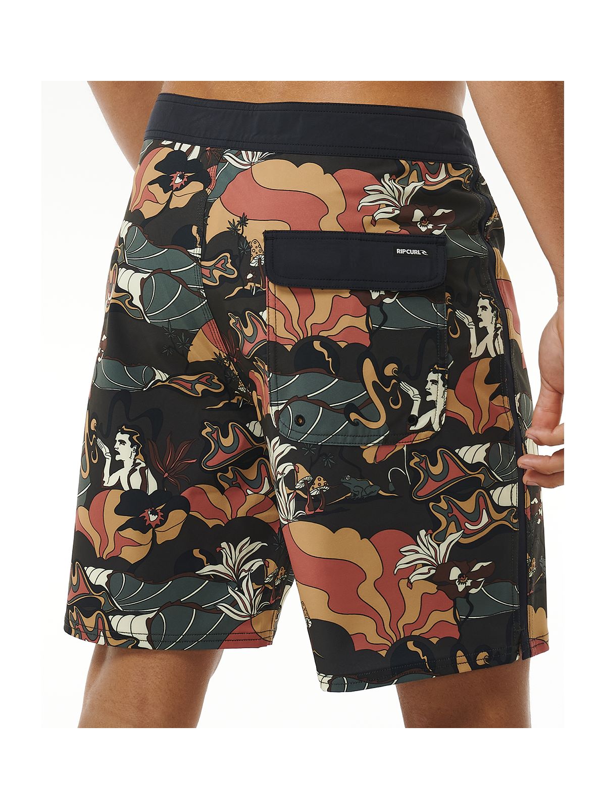 Boardshorty RIP CURL Mirage Postcards czarny - Adventure Sports