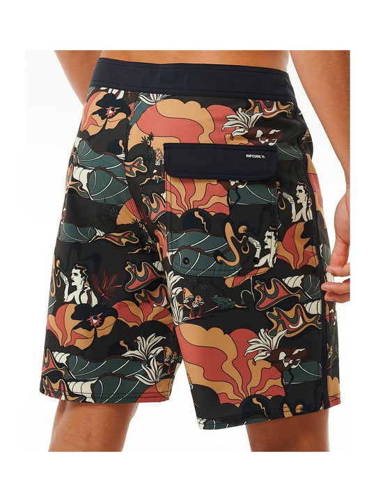 Boardshorty RIP CURL Mirage Postcards czarny - Adventure Sports
