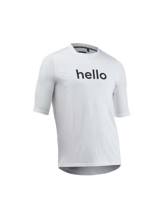 Koszulka rowerowa NORTHWAVE Bomb Hello Goodbye Jersey S/s biała
