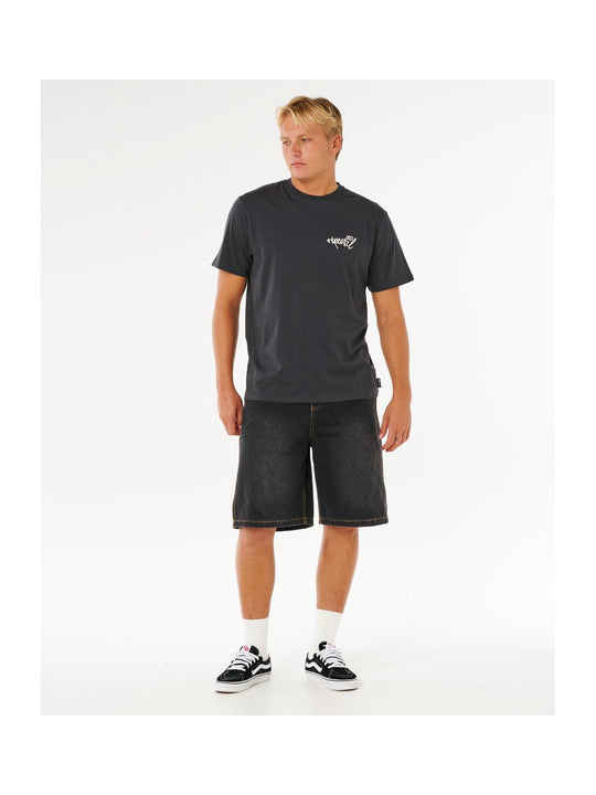 Koszulka męska RIP CURL Inner Visions Hack Tee czarna
