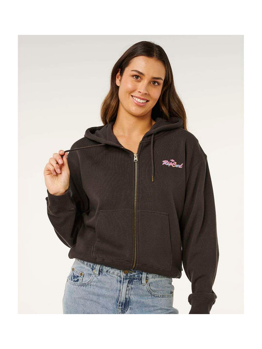 Bluza damska RIP CURL Lay Day Relaxed Zip Through czarna

