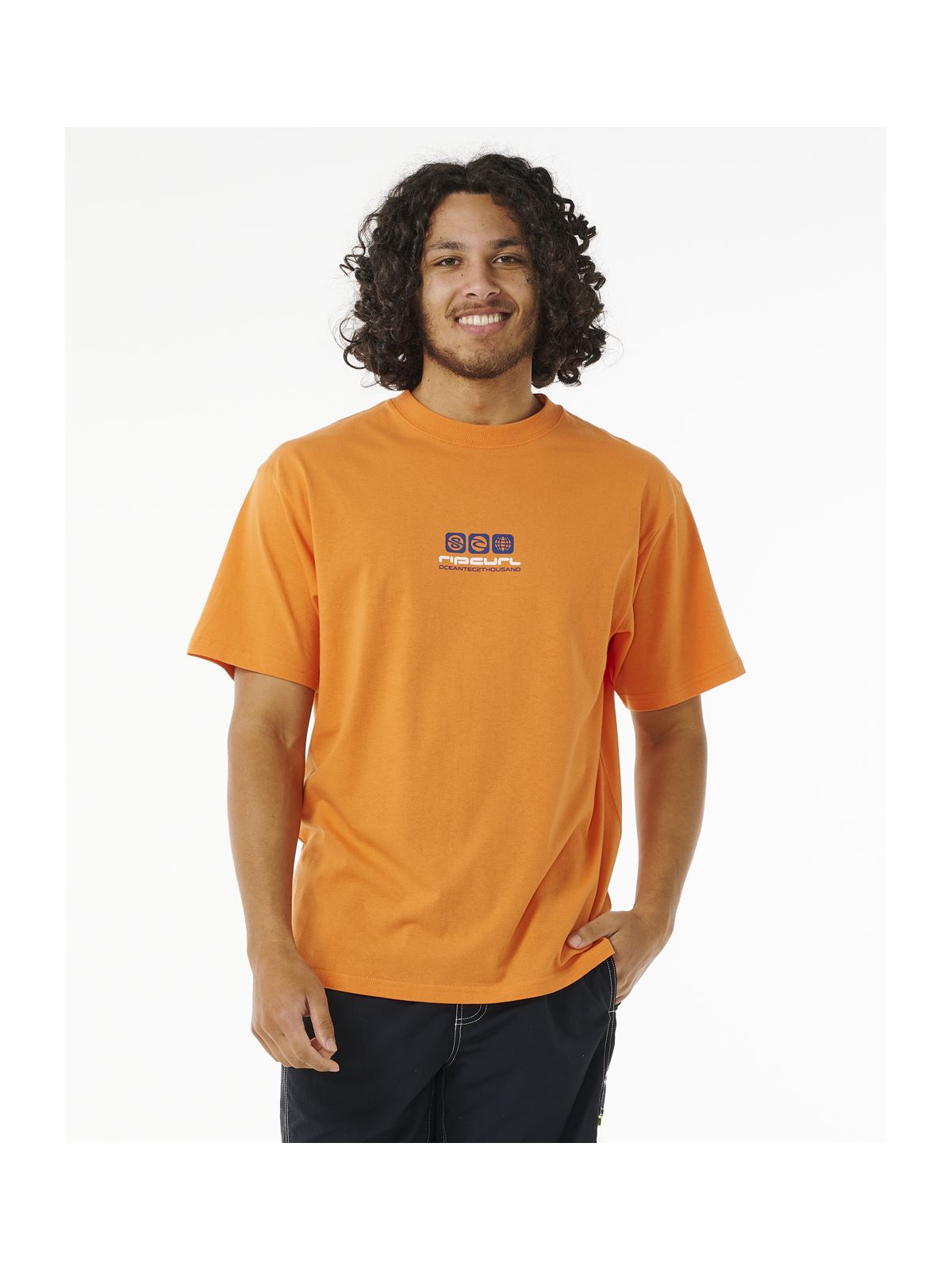 Koszulka RIP CURL Archive Ocean Tech Tee pomarańczowy - Adventure Sports