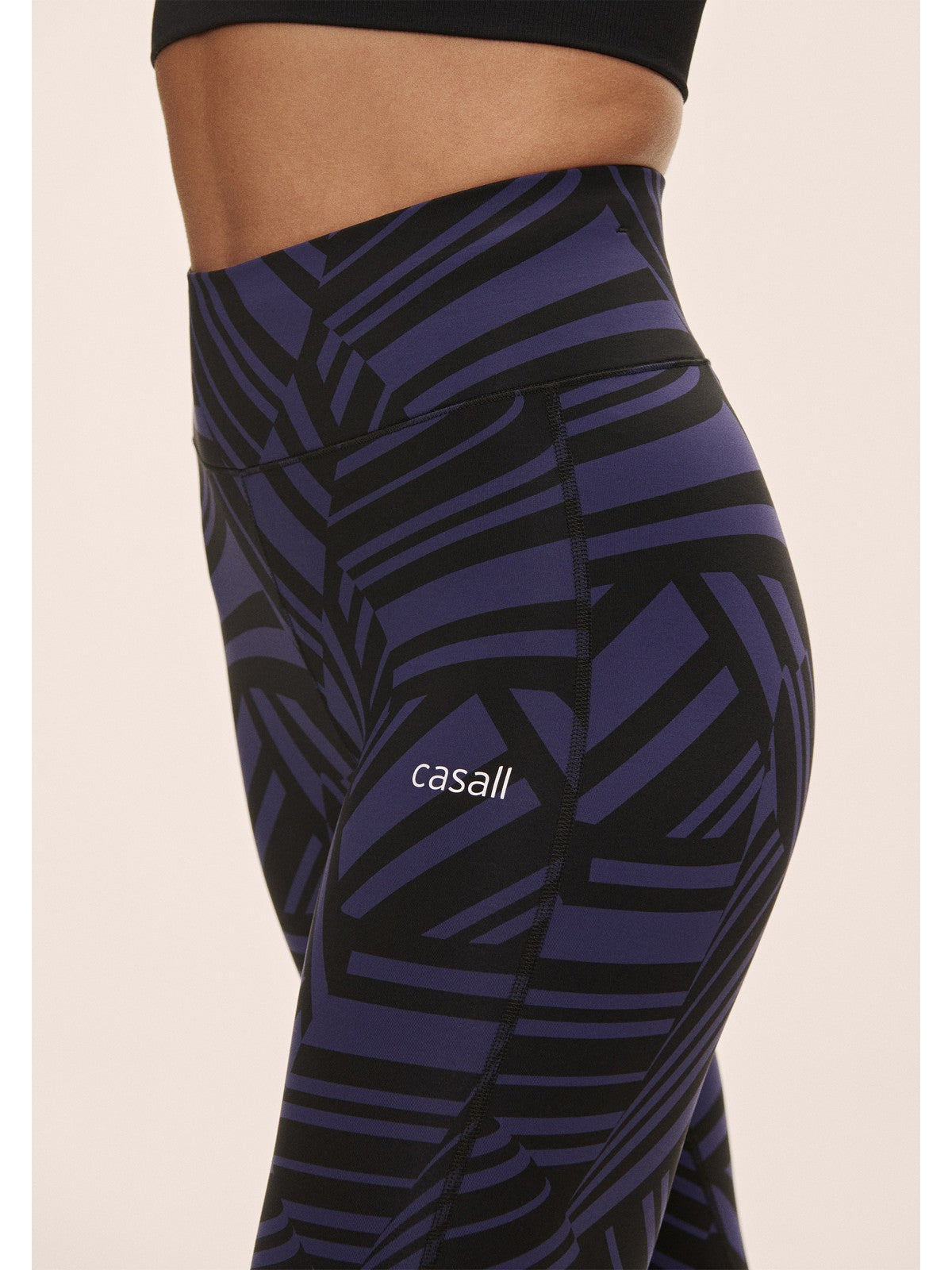 Legginsy damskie Casall Essential Printed Tights fioletowy - Adventure Sports