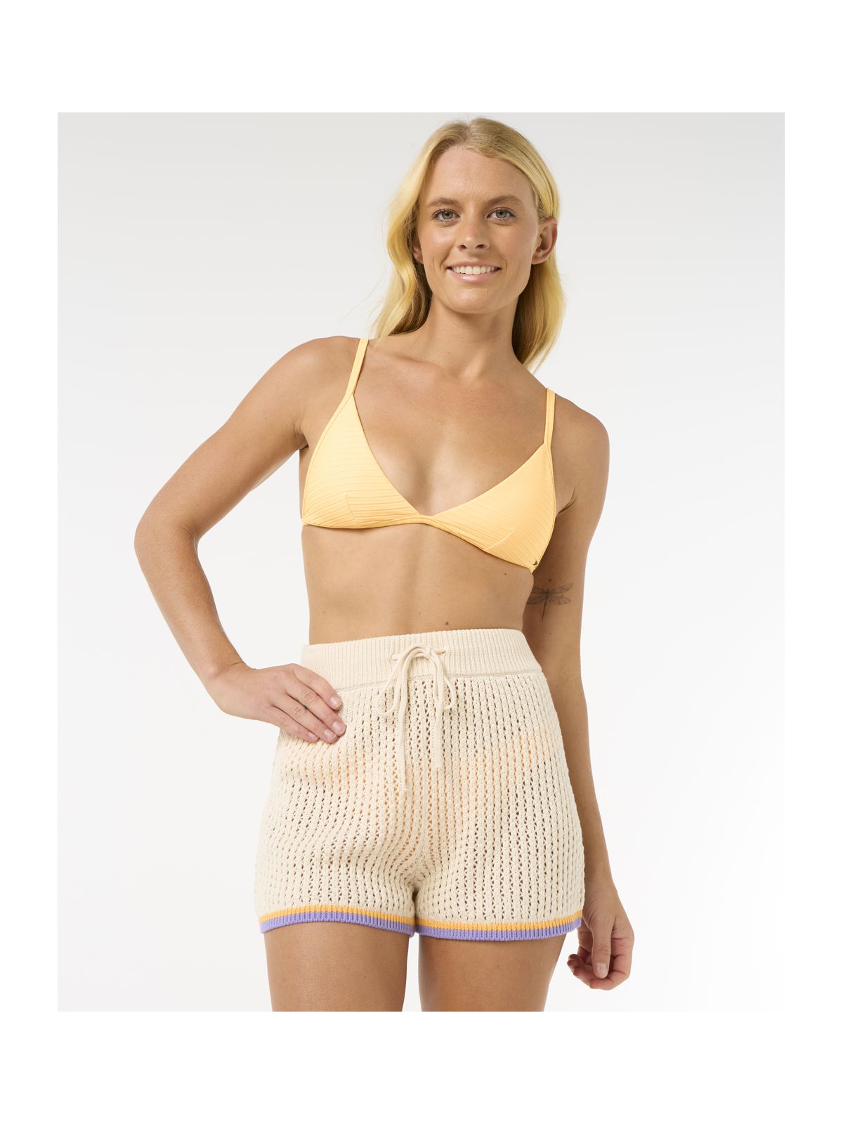 Szorty RIP CURL Cala Vadella Crochet Short biały