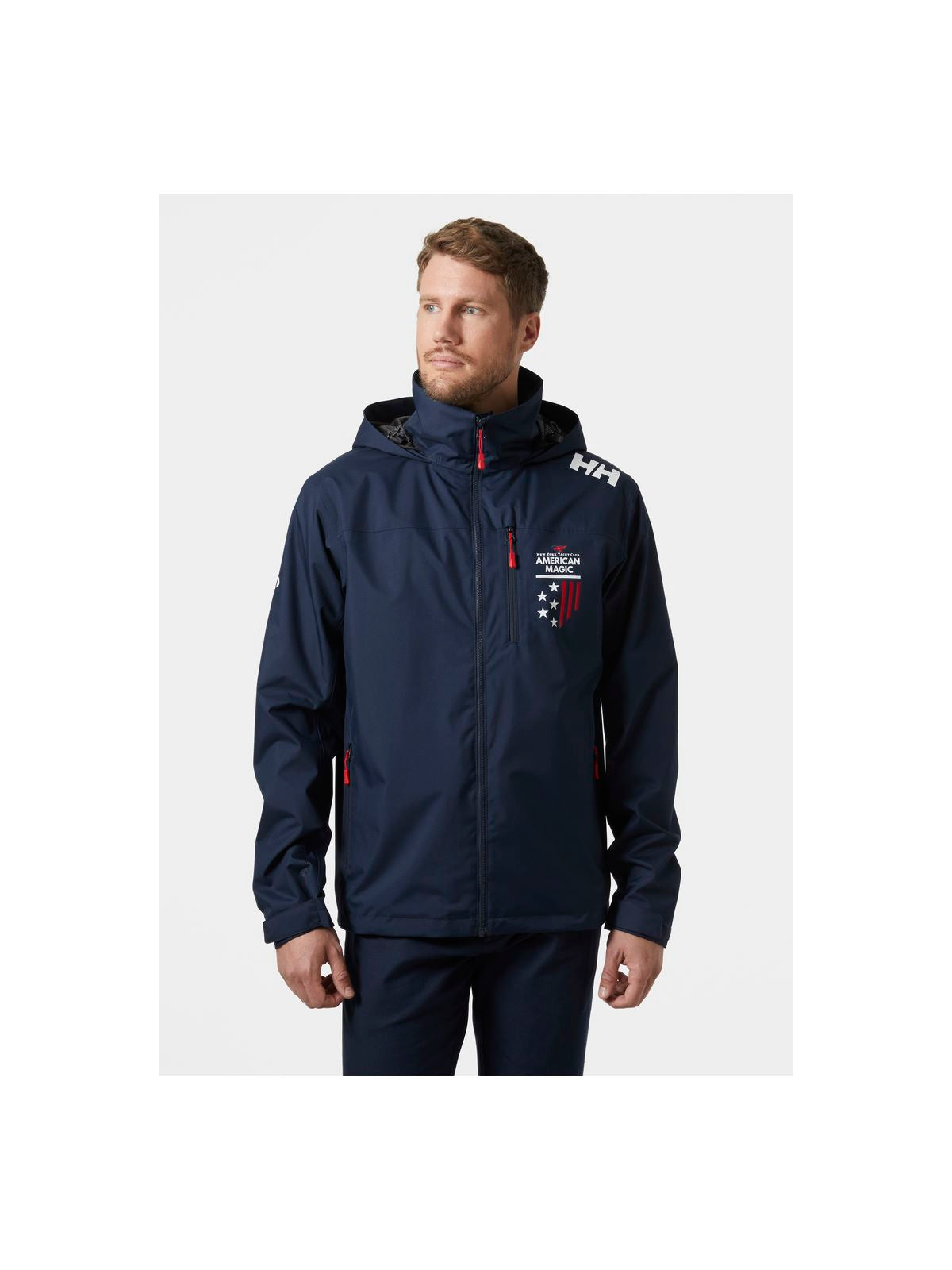 Kurtka HELLY HANSEN Am Crew Hooded Jacket 2.0 granatowy - Adventure Sports