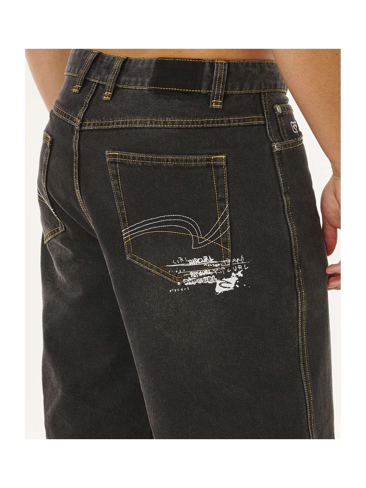Szorty męskie RIP CURL Inner Visions Denim Walkshort czarne