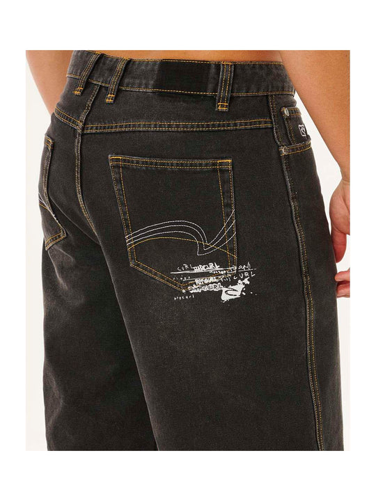 Szorty męskie RIP CURL Inner Visions Denim Walkshort czarne
