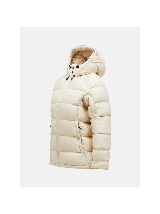 Kurtka zimowa puchowa Peak Performance W Frost Down Jacket beżowy - narciarska - Adventure Sports
