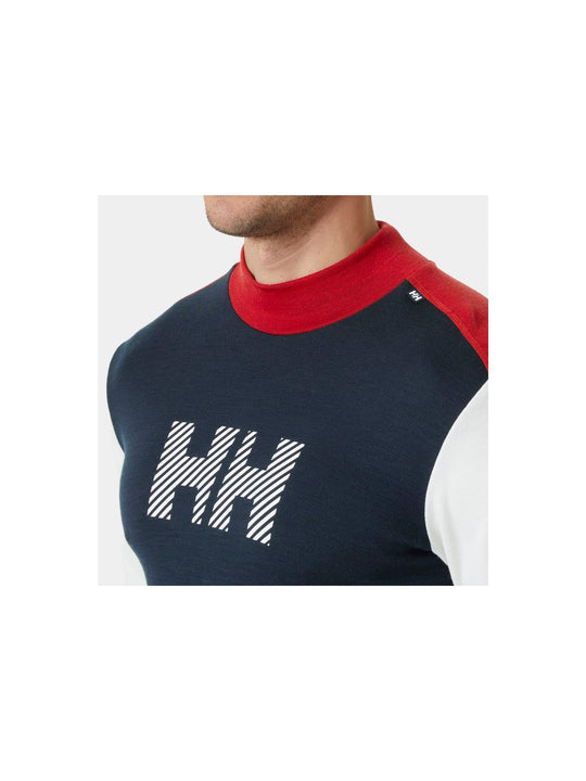 Koszulka Helly Hansen Lifa Merino Midw Logo biały - Adventure Sports
