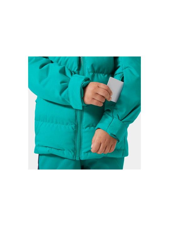 Kurtka narciarska dziecięca HELLY HANSEN K Vertical Ins Jacket kolor zielony

