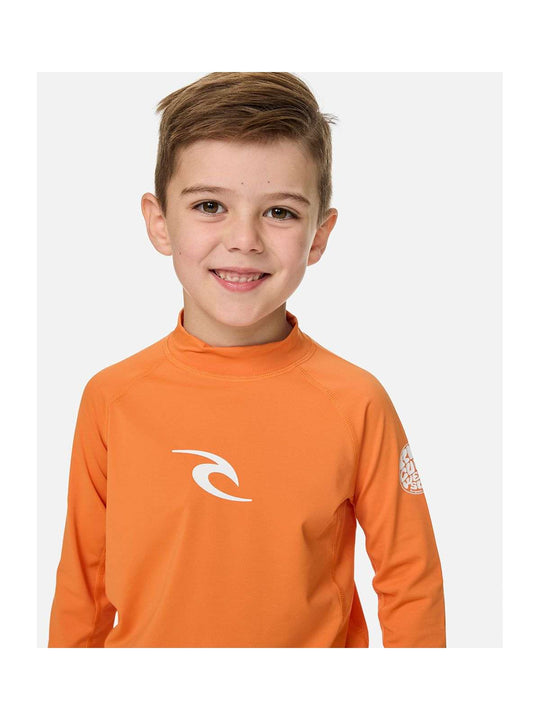 Lycra chłopięca RIP CURL Waves Upf L/S-Boy pomarańczowa
